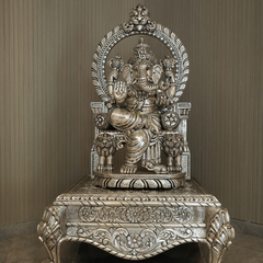 Buy Lord Ganesh Silver Idol - Divine Lord Ganesha Statue for Pooja and Worship