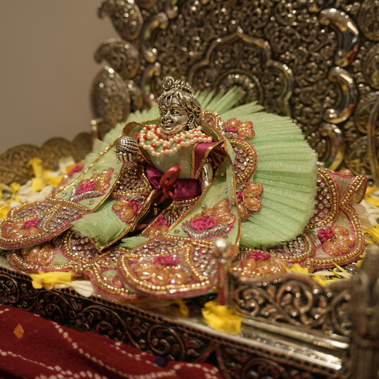 Lord Kanha Silver Idol - Divine Lord Krishna Statue for Pooja and Worship