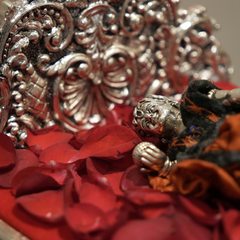 Silver Laddu Gopal Singhasan - Divine Krishna Throne for Pooja and Worship