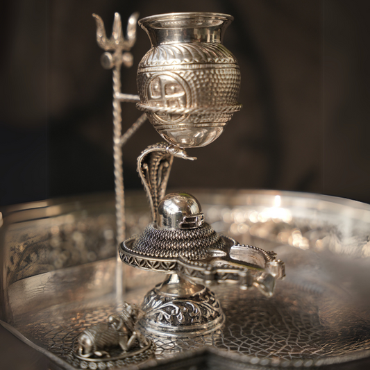 925 Antique Silver Shiv Ling - Lord Shiva Lingam for Pooja and Worship