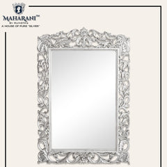 Silver Rectangle Dressing Mirror – 92.5% Pure Silver Finish