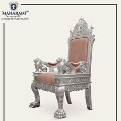 Silver Lion Maharaja chair