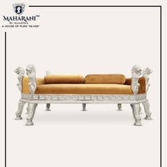 Silver Lion Maharaja Sofa