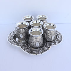 Leaf Design Silver exclusive lota set