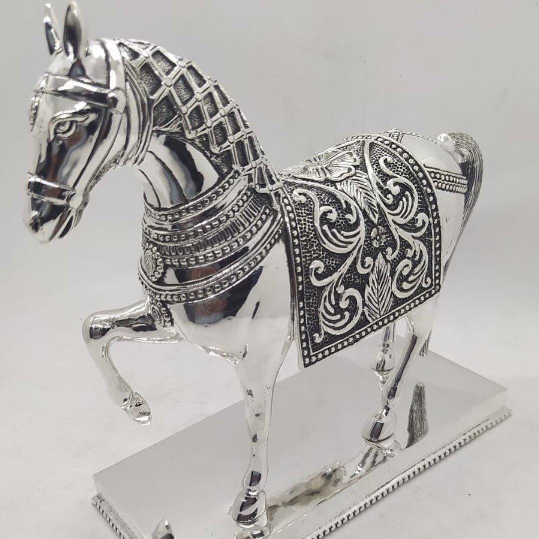 Home decor antique silver horse